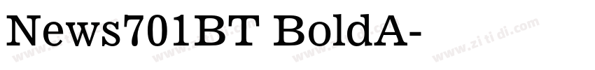 News701BT BoldA字体转换